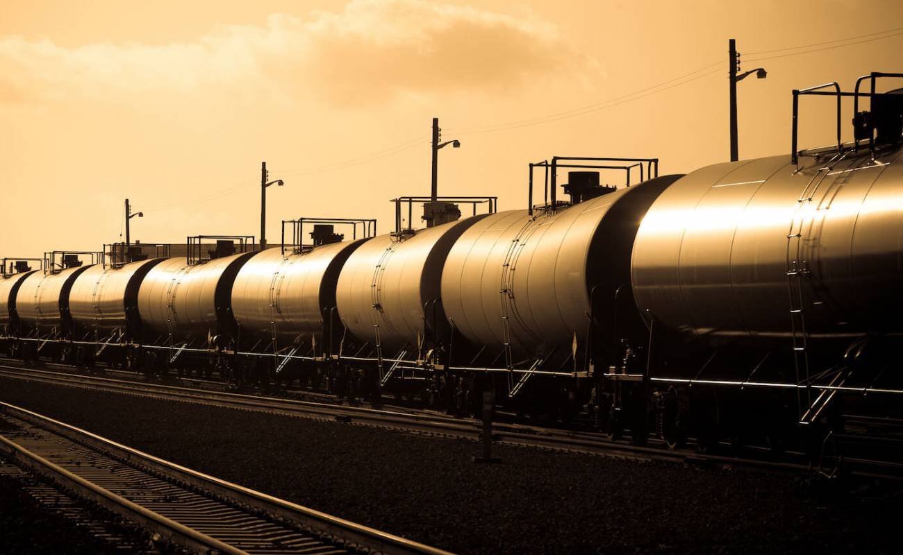 Train car chemical containers